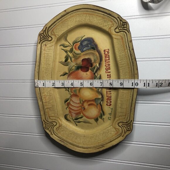 Tam San Designs Confitures de Provence Signed Hand painted Fruit Platter 14” - Picture 9 of 9